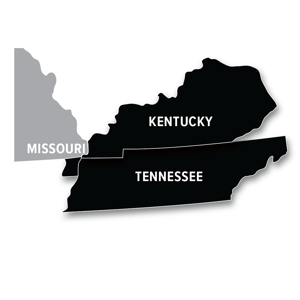 Tennessee, Kentucky and Eastern Missouri