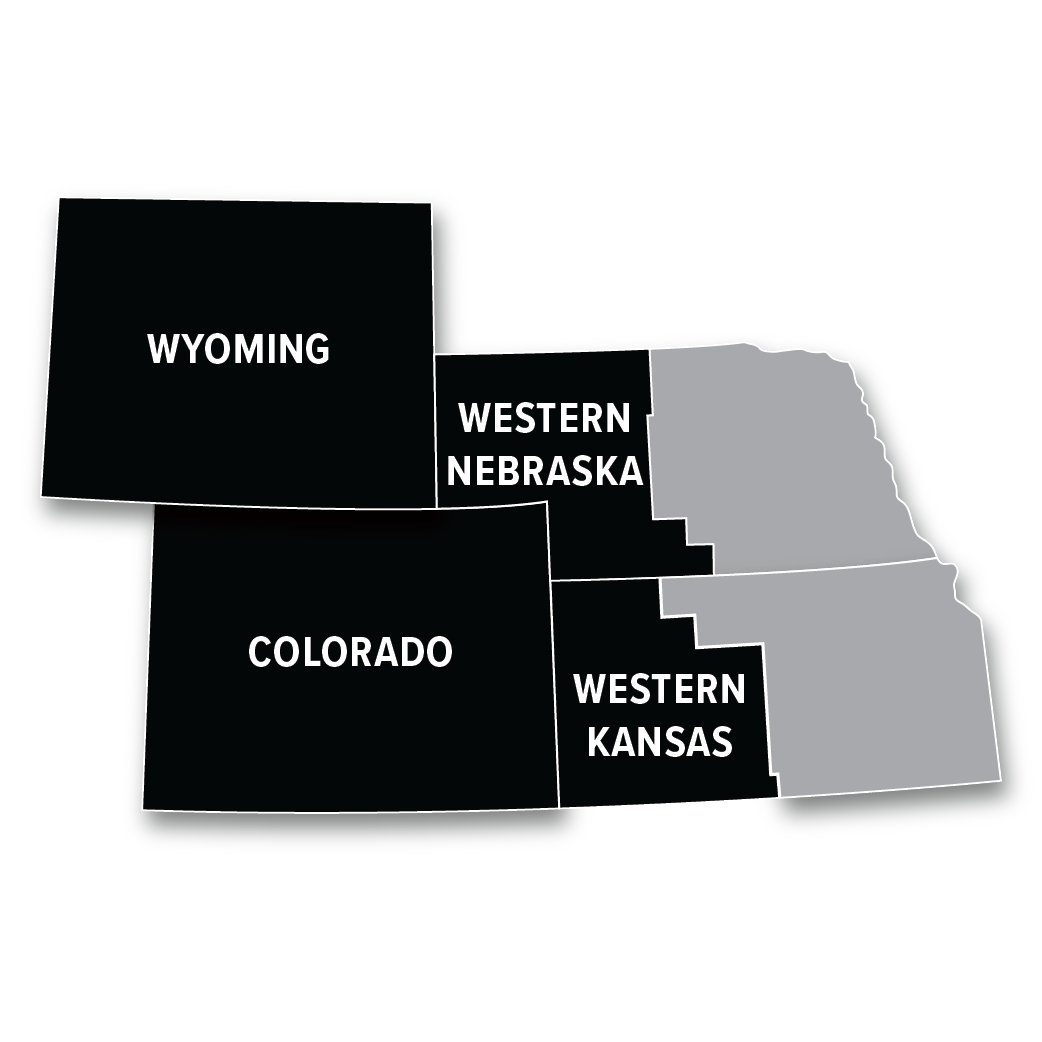 Wyoming, Colorado, Western Nebraska and Western Kansas