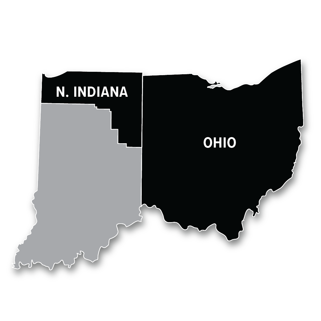 Northern Indiana and Ohio