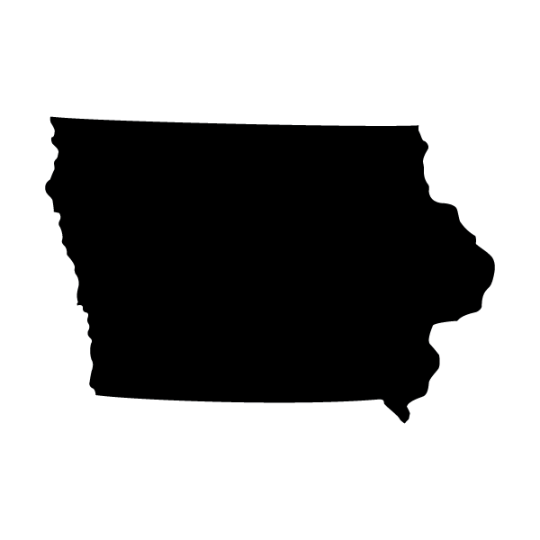 Iowa silhouette of Iowa