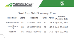 seed plan screen