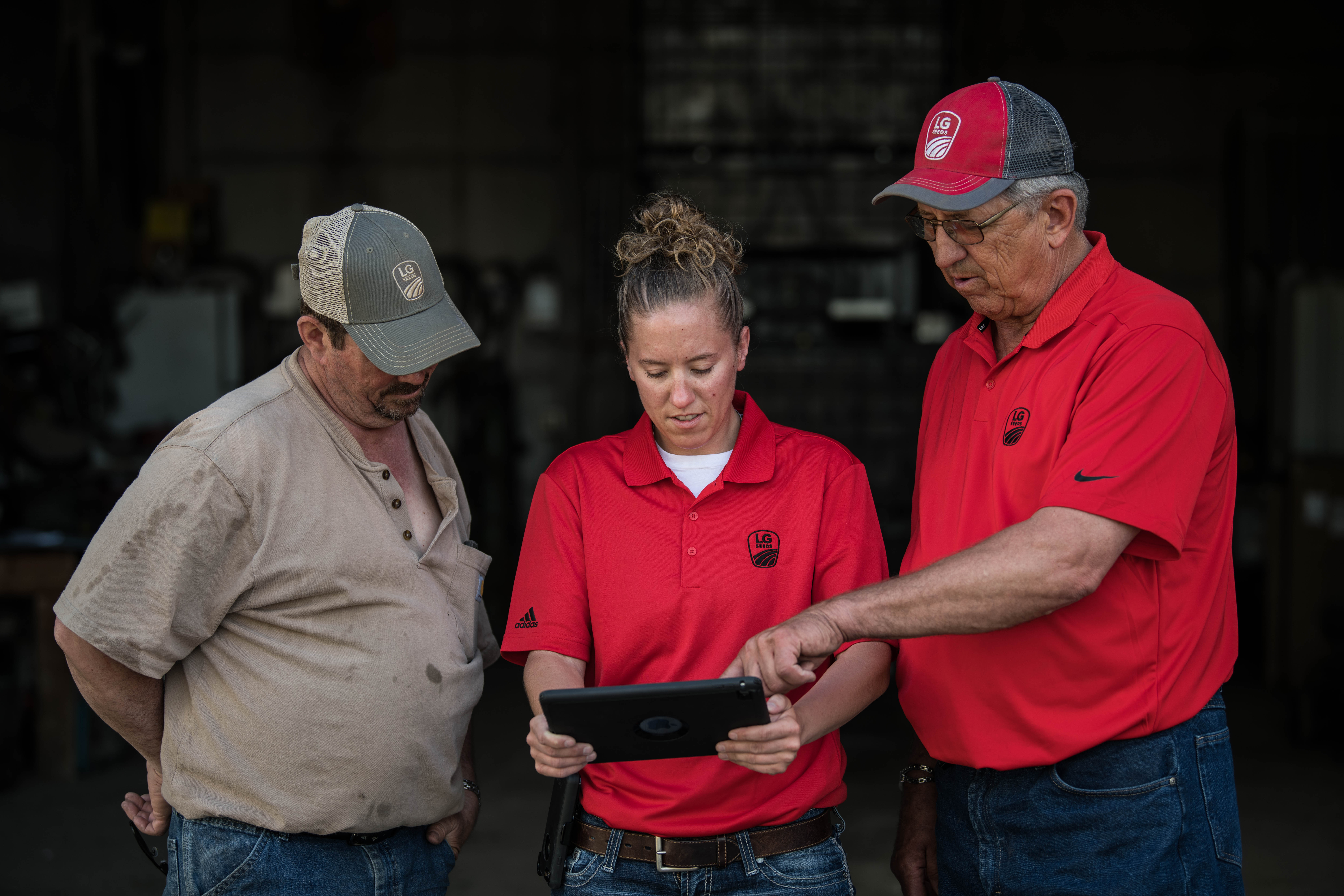 working together on an iPad